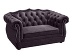 Tov Furniture TOV-P2037-N Yorkshire Collection  Button Tufted Pet Bed with Velvet Cushion