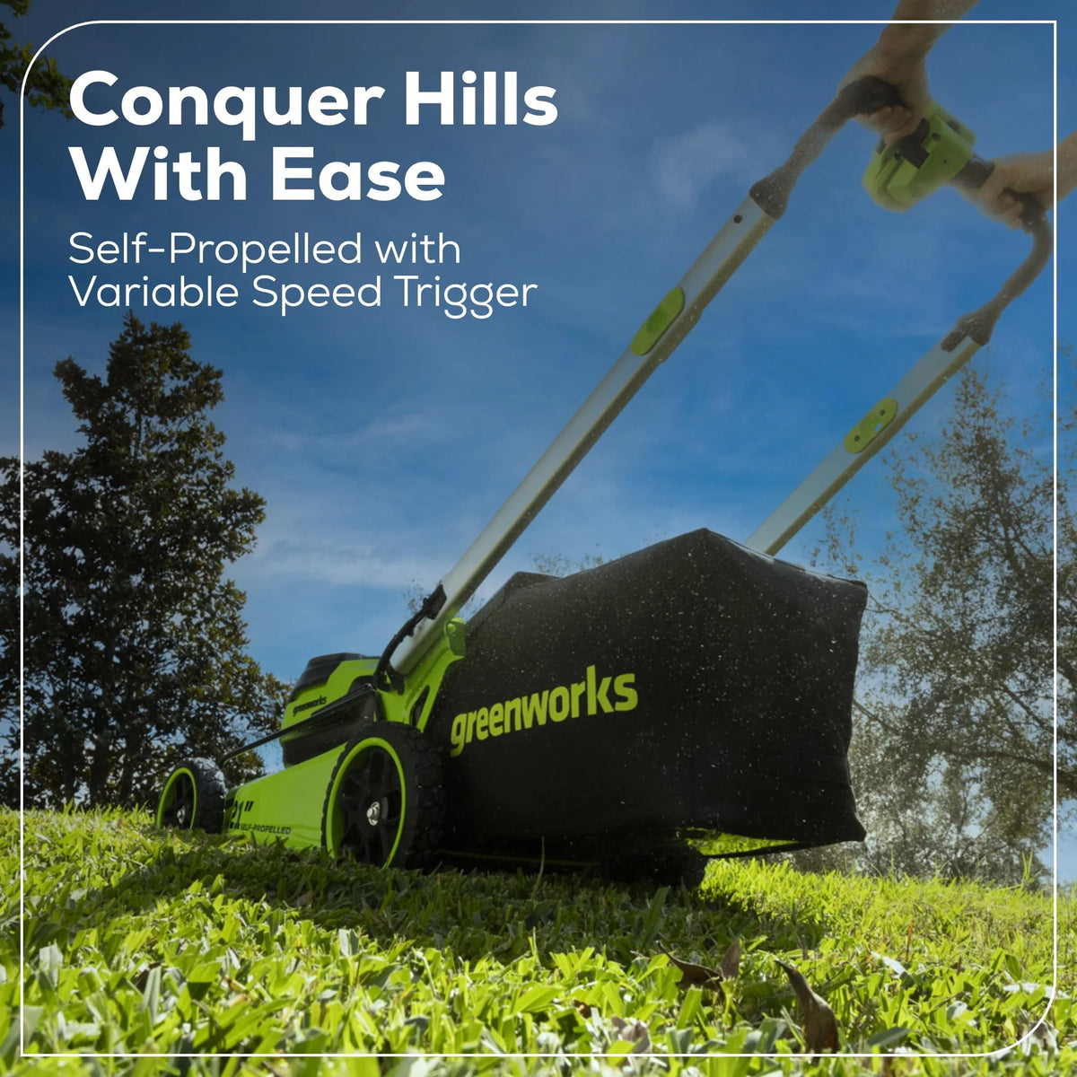 60V 21” Dual-Blade Self-Propelled Lawn Mower with (2) 5.0 Ah Batteries &amp; Rapid Charger