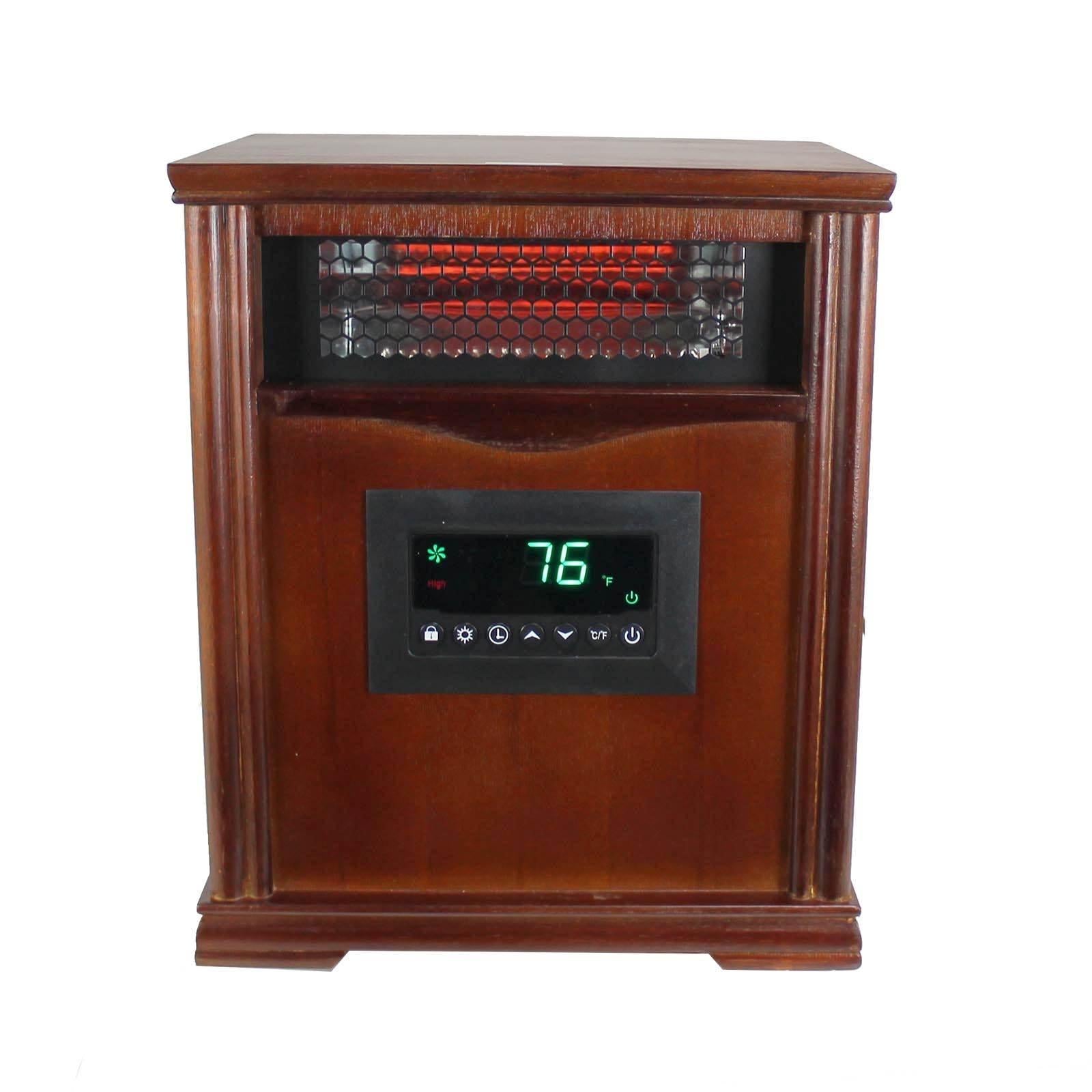 Lifesmart LifePro Dark Oak 1500 Watt Infrared Electric Portable Space Heater