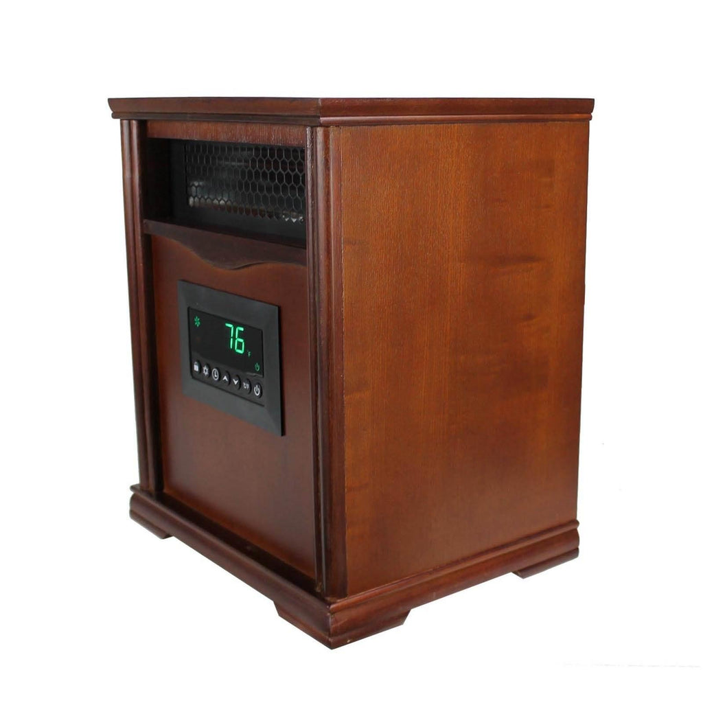 Lifesmart LifePro Dark Oak 1500 Watt Infrared Electric Portable Space Heater