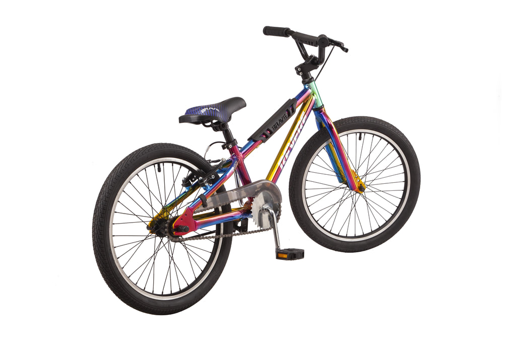 Revere 20" BMX Freestyle Kids Bicycle, Ages 5-8 Years Old, Chrome Oil Slick Finish, Lightweight Aluminum Frame and Fork, Premium Parts, Premium , Premium Safety!