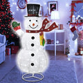 6FT Christmas Snowman 200 LED Warm White with  Lights, Foldable/Pop Up Decorations for Xmas Indoor Outdoor Decor
