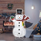 6FT Christmas Snowman 200 LED Warm White with  Lights, Foldable/Pop Up Decorations for Xmas Indoor Outdoor Decor