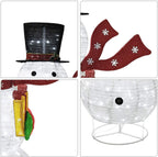 6FT Christmas Snowman 200 LED Warm White with  Lights, Foldable/Pop Up Decorations for Xmas Indoor Outdoor Decor