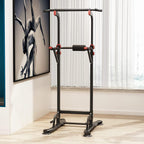 SOGES Power Tower Pull Up Bar Dip Station Adjustable Height,Black