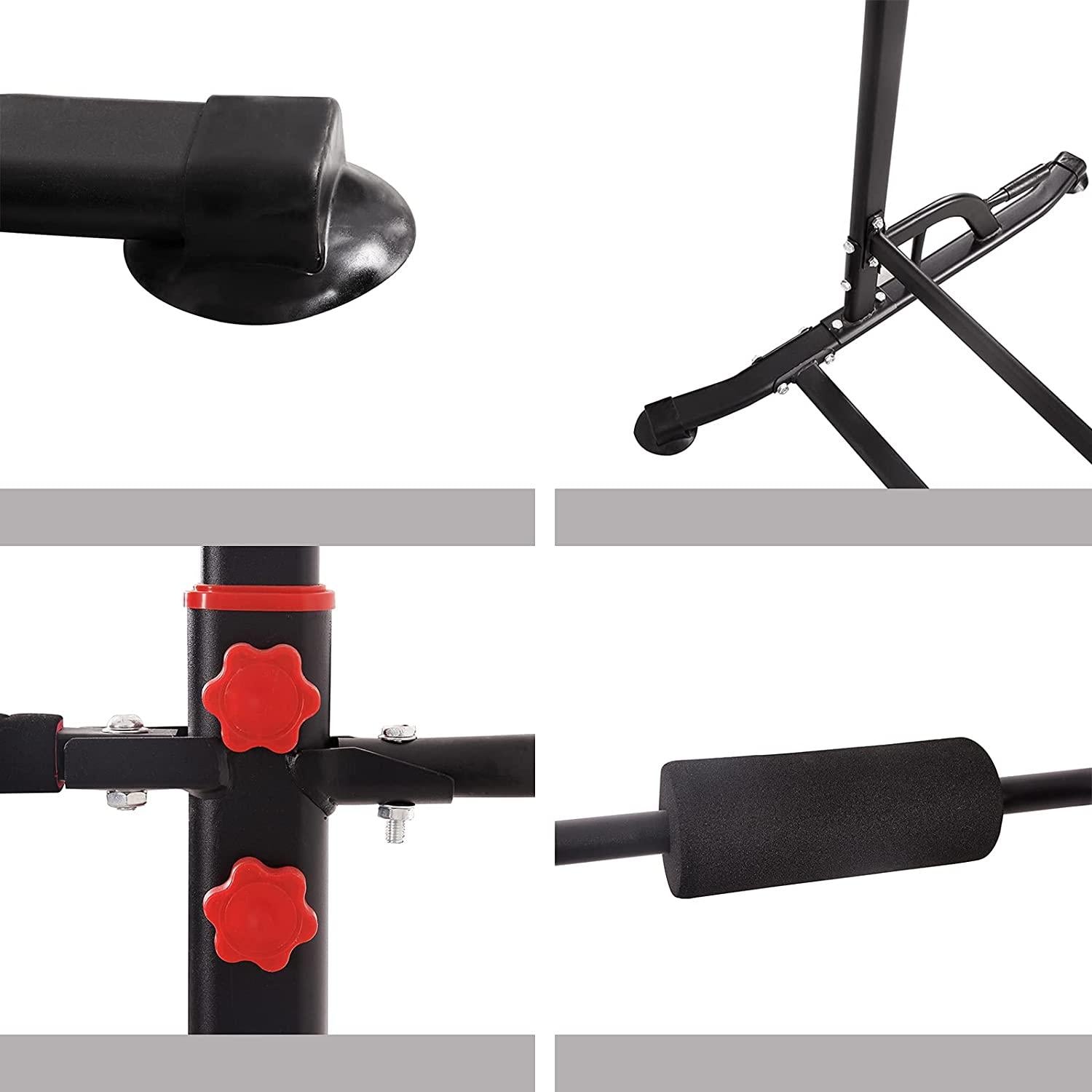 SOGES Power Tower Pull Up Bar Dip Station Adjustable Height,Black