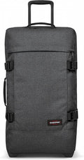 Tranverz - Suitcase with Wheels - Rolling Luggage for Travel with TSA Lock, 2 Wheels, 2 Compartments, and Compression Straps - M, Black Denim