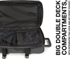 Tranverz - Suitcase with Wheels - Rolling Luggage for Travel with TSA Lock, 2 Wheels, 2 Compartments, and Compression Straps - M, Black Denim