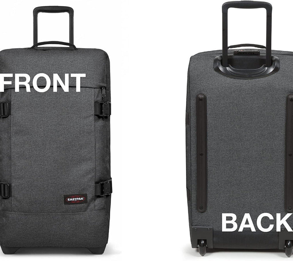 Tranverz - Suitcase with Wheels - Rolling Luggage for Travel with TSA Lock, 2 Wheels, 2 Compartments, and Compression Straps - M, Black Denim