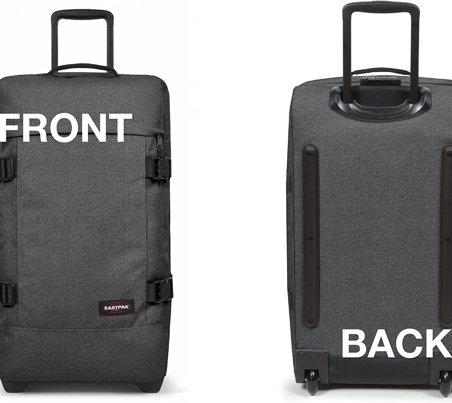 Tranverz - Suitcase with Wheels - Rolling Luggage for Travel with TSA Lock, 2 Wheels, 2 Compartments, and Compression Straps - M, Black Denim