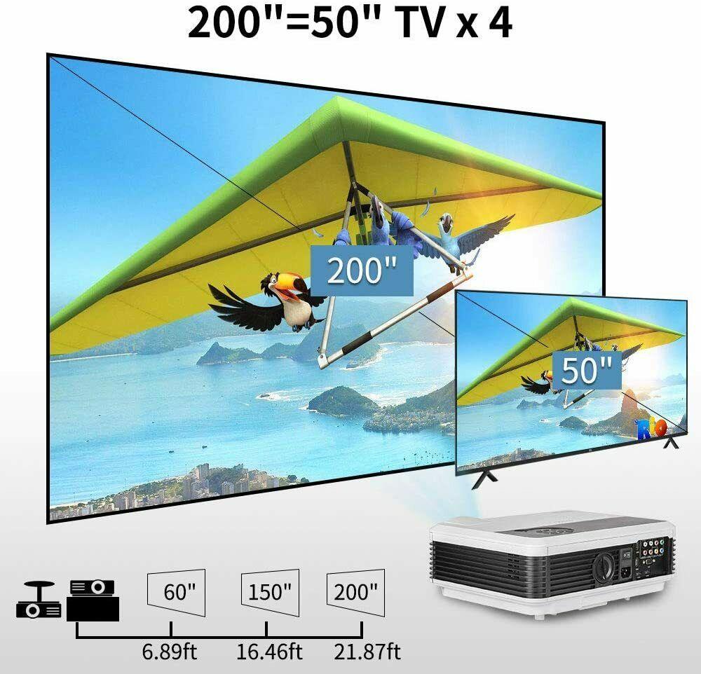 6000lms full hd android smart projector wifi home theater airplay tv hdmi zoom
