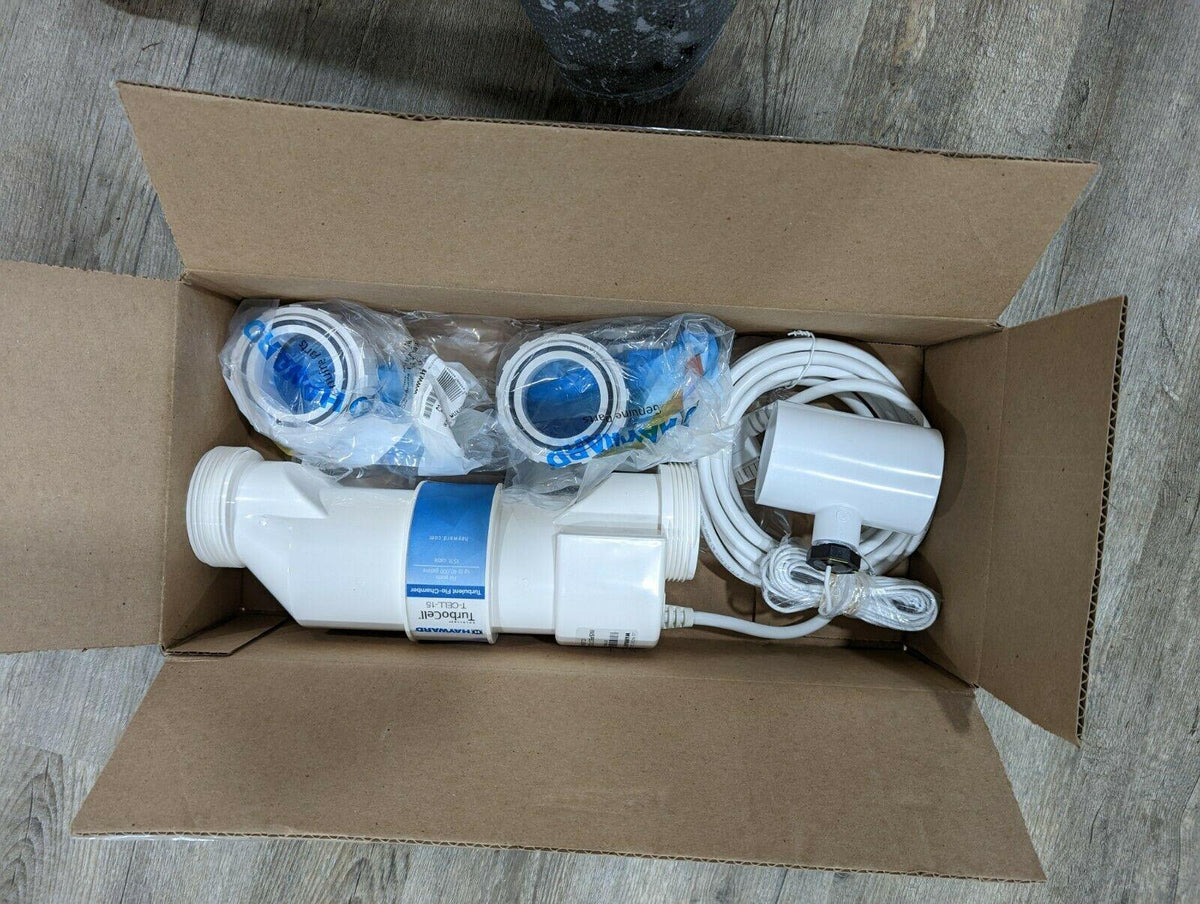 new hayward turbo cell tcell-15 salt pool chlorine generator with flow sensor