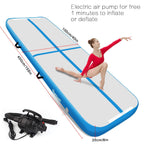 Fbsport Blue 4m/13ft 8in Thick Inflatable Air Track Tumbling Gymnastic Mat Floor Home Training W/ Pump