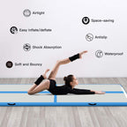 Fbsport Blue 4m/13ft 8in Thick Inflatable Air Track Tumbling Gymnastic Mat Floor Home Training W/ Pump