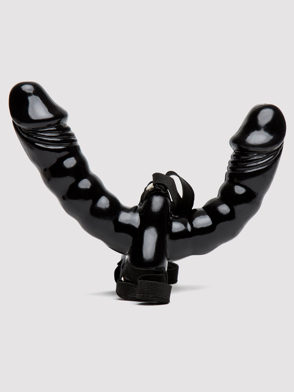 Fetish Fantasy Double Delight Vibrating Double Dildo Strap-On Set, Black