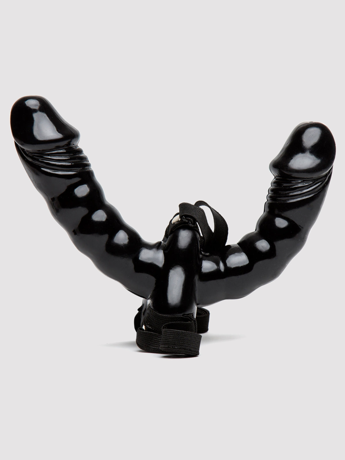 Fetish Fantasy Double Delight Vibrating Double Dildo Strap-On Set, Black