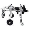 CHZHUTUI Pet Dog Scooter Adjustable Aluminum Chair Disabled Dog Wheelchair 4 Wheel Hind Limb Assisted Rehabilitation Exercise Cart Stepper
