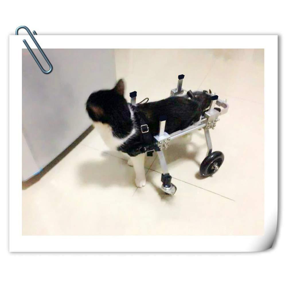 CHZHUTUI Pet Dog Scooter Adjustable Aluminum Chair Disabled Dog Wheelchair 4 Wheel Hind Limb Assisted Rehabilitation Exercise Cart Stepper