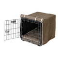 Bowsers Luxury Diam Microvelvet Dog Crate Cover Color: Driftwood, Size: Lar(23" H x 36" W x 25" D)