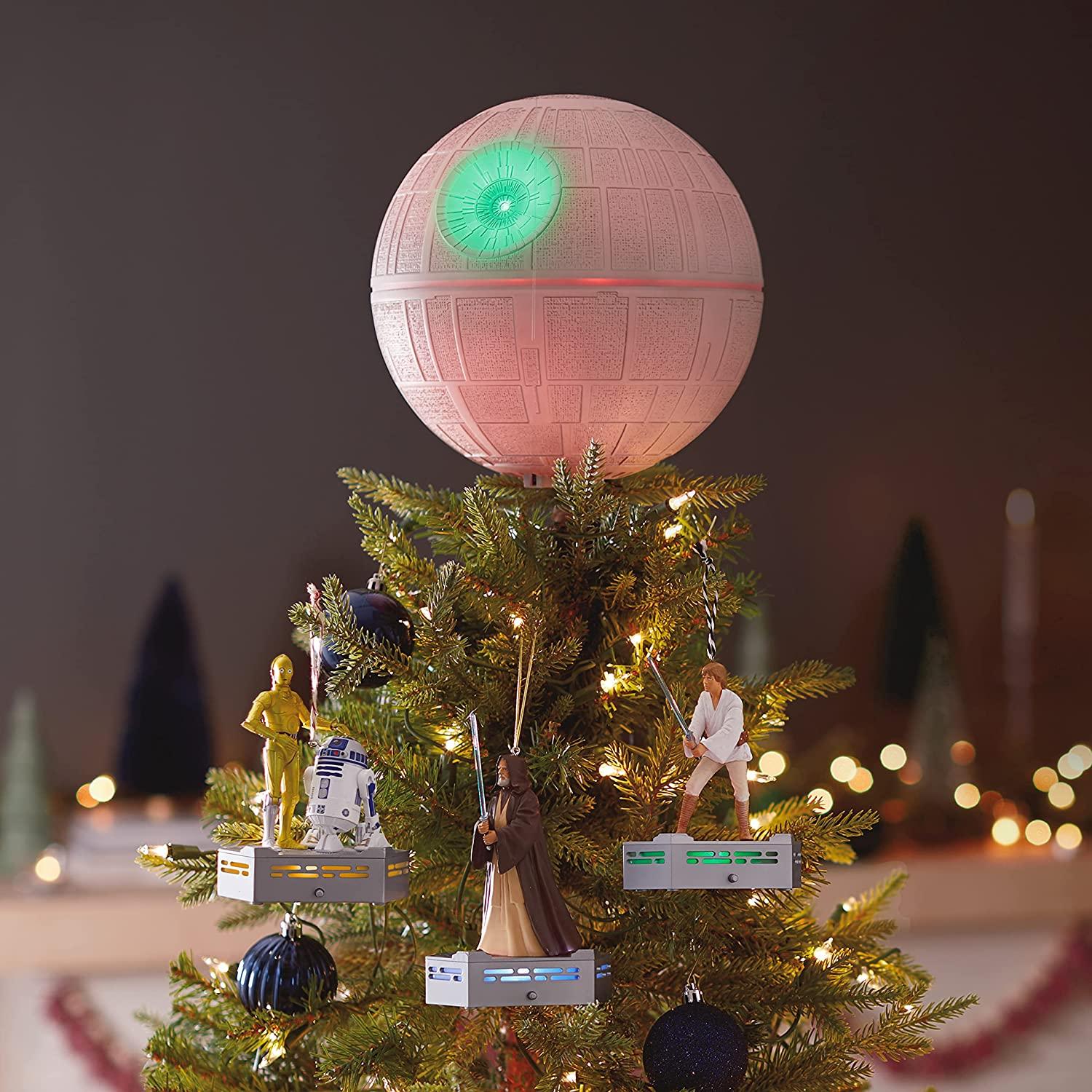 Hallmark Keepsake 2021, Star Wars: A Hope Collection Death Star Musical Tree Topper with Light