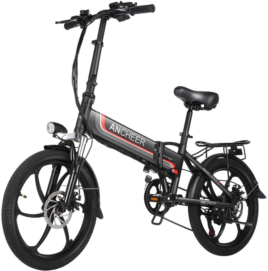 Speedrid Folding Electric Bike Ebike, 20'' Electric Commuter Bicycle with 10.4AH Removable Lithium-Ion Battery, 48V 350W Motor and Professional Rear 7 Speed Gear