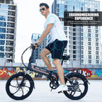 ANCHEER Folding Electric Bike Ebike, 20'' Electric Commuter Bicycle with 10AH Removable Lithium-Ion Battery, 48V 350W Motor and Professional Rear 7 Speed Gear