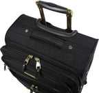 er Luggage Collection - 3 Piece Softside Expandable Lightweight Spinner Suitcase Set - Travel Set includes 20 Inch Carry on, 24 Inch &amp; 28-Inch Checked Suitcases (Black Grey)