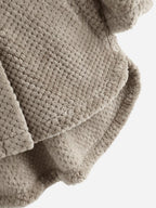 Winter Solid Color Hooded Single-breasted Plush Jacket In The Long Section Loose
