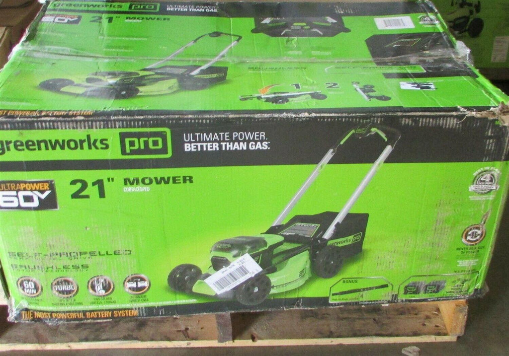 Greenworks Pro 21in. 60V Battery Cordless Self-Propelled Lawn Mower (MO60L424)