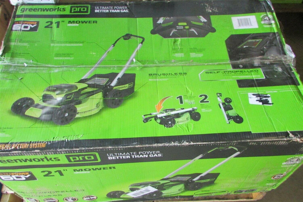 Greenworks Pro 21in. 60V Battery Cordless Self-Propelled Lawn Mower (MO60L424)