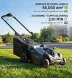 40V 18'' (Push) Extended Runtime Lawn Mower, 2-in-1 Mulching/Bagging Brushless with 6-Position Height Adjustment, Include 8.0Ah Battery x 2 and Rapid Charger