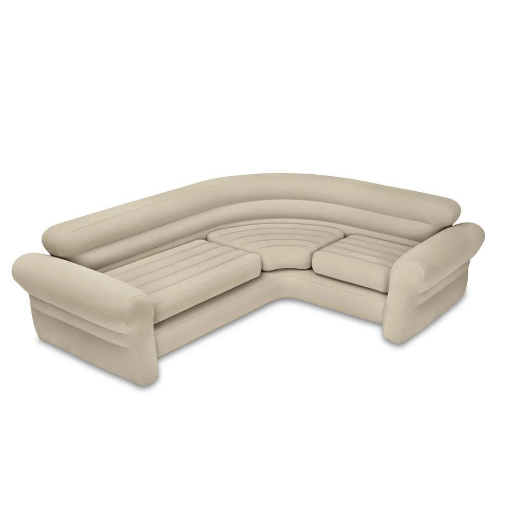 Inflatable Corner Living Room Neutral Sectional Sofa (2-Pack)