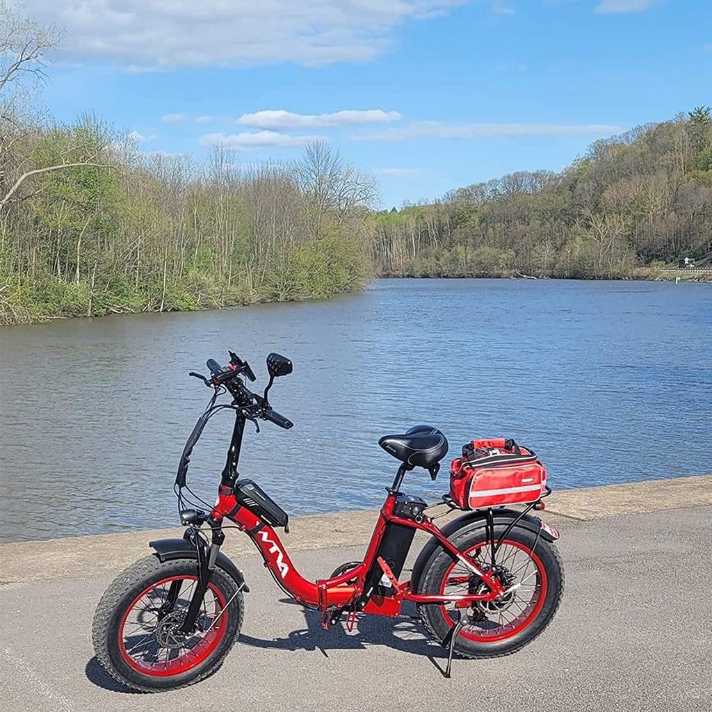 Folding Electric Bike for Adults, Fat Tire 20" Bike Electric, 750W Motor 48V 13AH Removable Battery Electric Bicycles, Beach Snow Hunting High Speed 7-Speed Gear E-Bikes for Women Men