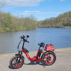 Folding Electric Bike for Adults, Fat Tire 20" Bike Electric, 750W Motor 48V 13AH Removable Battery Electric Bicycles, Beach Snow Hunting High Speed 7-Speed Gear E-Bikes for Women Men