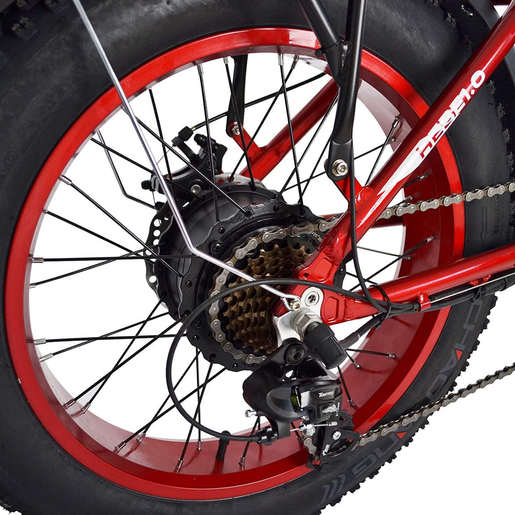 Folding Electric Bike for Adults, Fat Tire 20" Bike Electric, 750W Motor 48V 13AH Removable Battery Electric Bicycles, Beach Snow Hunting High Speed 7-Speed Gear E-Bikes for Women Men