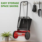 16-Inch Cordless Push Reel Lawn Mower, 5-Blade Walk-Behind Manual Grass Cutter with Steel Frame, Adjustable Cutting Height, Soft Grip Handle &amp; 7.9-Gallon Grass Catcher