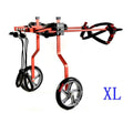 ZHIJIA Pet Disabled Wheelchair Dog Wheelchair 2 Wheels for Disabled Dogs and Cats Light Weight to Help Pets Recover and can Lay hind Legs, red