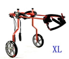 ZHIJIA Pet Disabled Wheelchair Dog Wheelchair 2 Wheels for Disabled Dogs and Cats Light Weight to Help Pets Recover and can Lay hind Legs, red