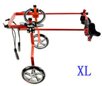 ZHIJIA Pet Disabled Wheelchair Dog Wheelchair 2 Wheels for Disabled Dogs and Cats Light Weight to Help Pets Recover and can Lay hind Legs, red
