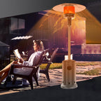 DJKDJL Outdoor Patio Heater With Wheels,Propane 46,000 BTU Premium Outdoor Patio Heater, Gray, 77*46*46cm