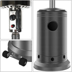 DJKDJL Outdoor Patio Heater With Wheels,Propane 46,000 BTU Premium Outdoor Patio Heater, Gray, 77*46*46cm
