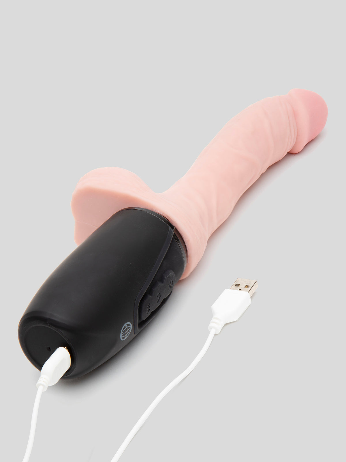 King Cock Ultra Realistic Thrusting Warming Realistic Vibrator 6 Inch, Flesh Pink