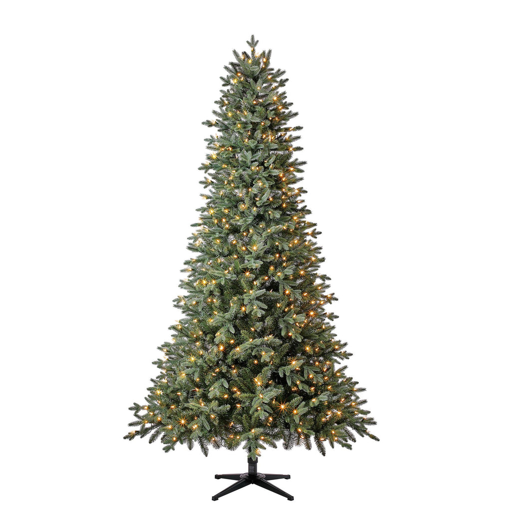 Holiday Time Clear Prelit LED Green Hinged Full Christmas Tree, 7.5'