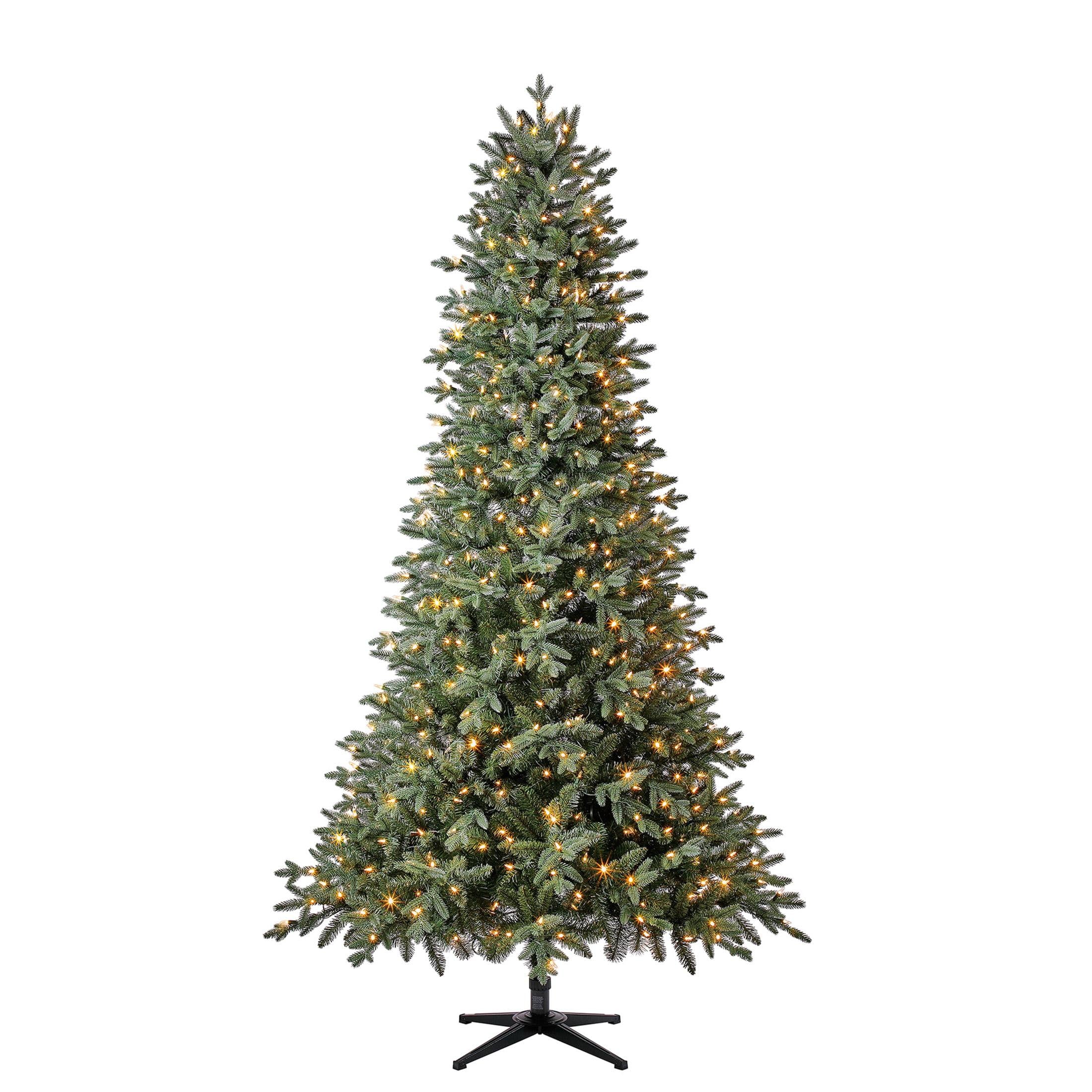 Holiday Time Clear Prelit LED Green Hinged Full Christmas Tree, 7.5'