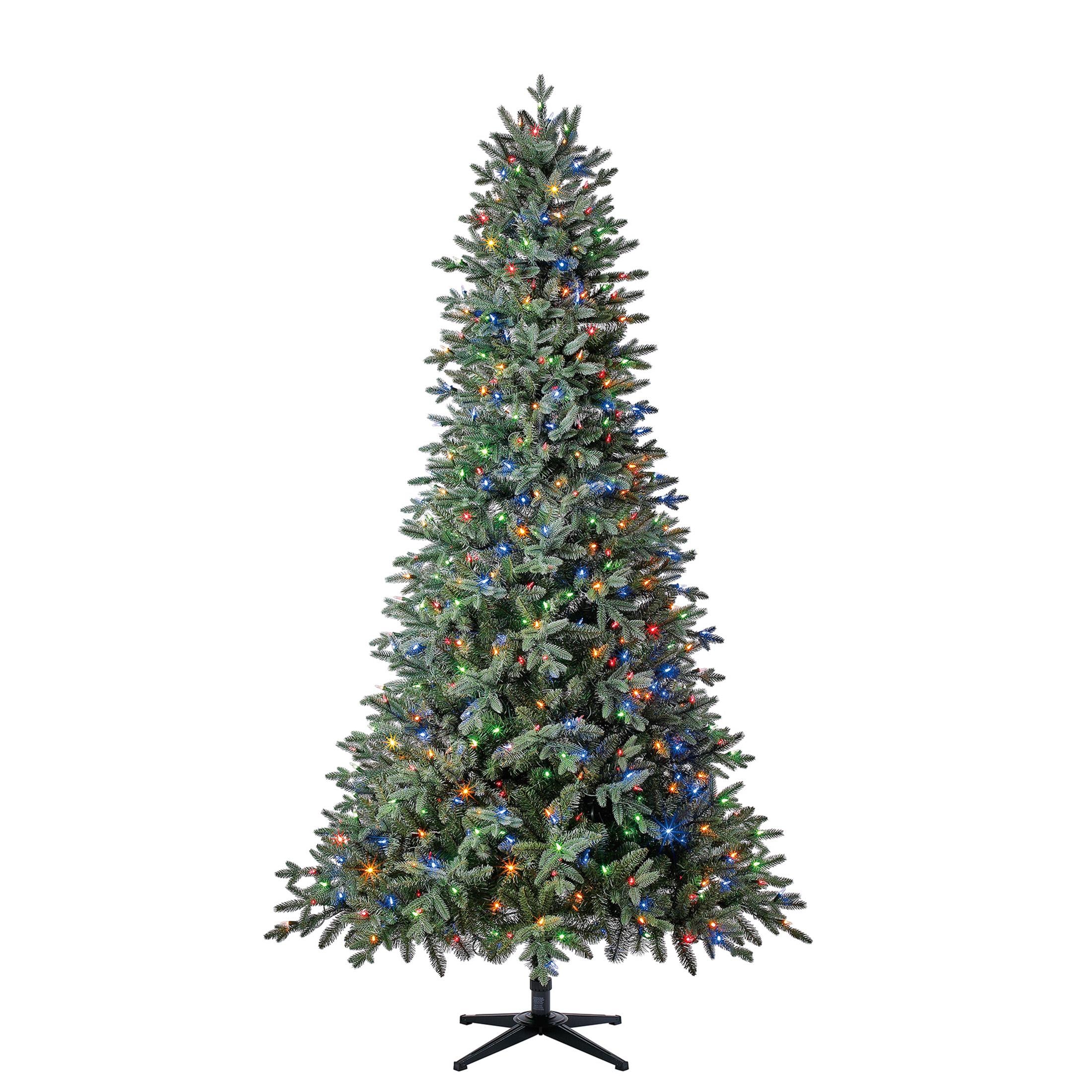 Holiday Time Clear Prelit LED Green Hinged Full Christmas Tree, 7.5'