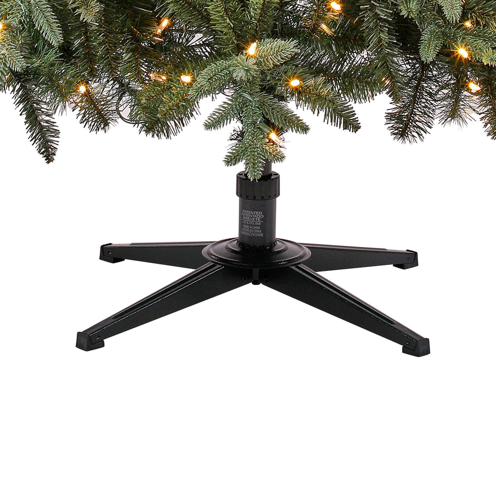 Holiday Time Clear Prelit LED Green Hinged Full Christmas Tree, 7.5'