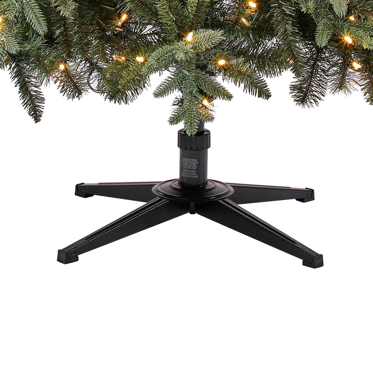 Holiday Time Clear Prelit LED Green Hinged Full Christmas Tree, 7.5'