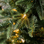 Holiday Time Clear Prelit LED Green Hinged Full Christmas Tree, 7.5'