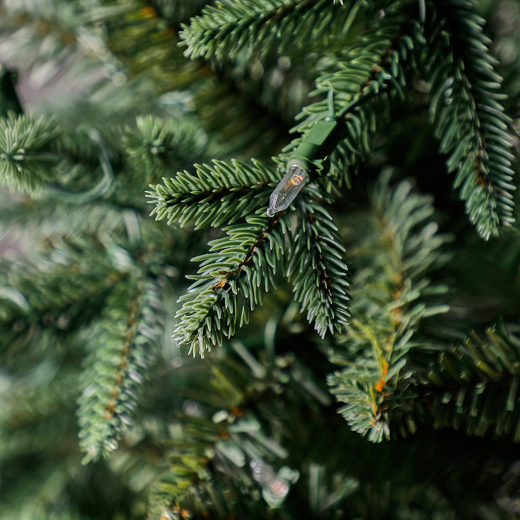 Holiday Time Clear Prelit LED Green Hinged Full Christmas Tree, 7.5'