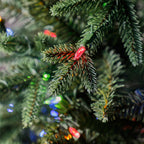 Holiday Time Clear Prelit LED Green Hinged Full Christmas Tree, 7.5'